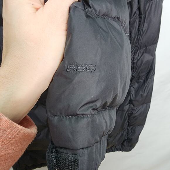 The North Face 550 Women's Black Puffer Quilted Long Hooded Winter Coat Size XS - Picture 4 of 15